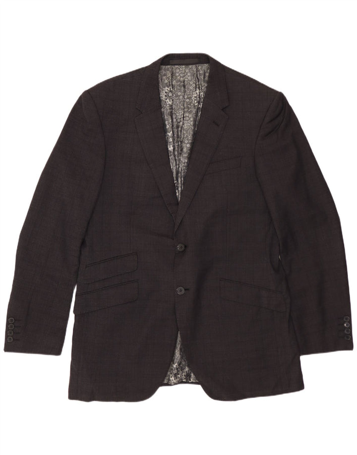 Marks & Spencer Veste blazer autographe à 2 boutons pour homme IT 56 3XL à carreaux noirs