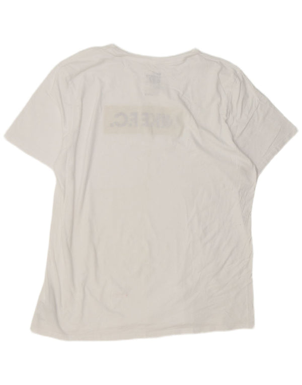 Nike T-shirt de sport en coton blanc pour homme Coupe athlétique 2XL