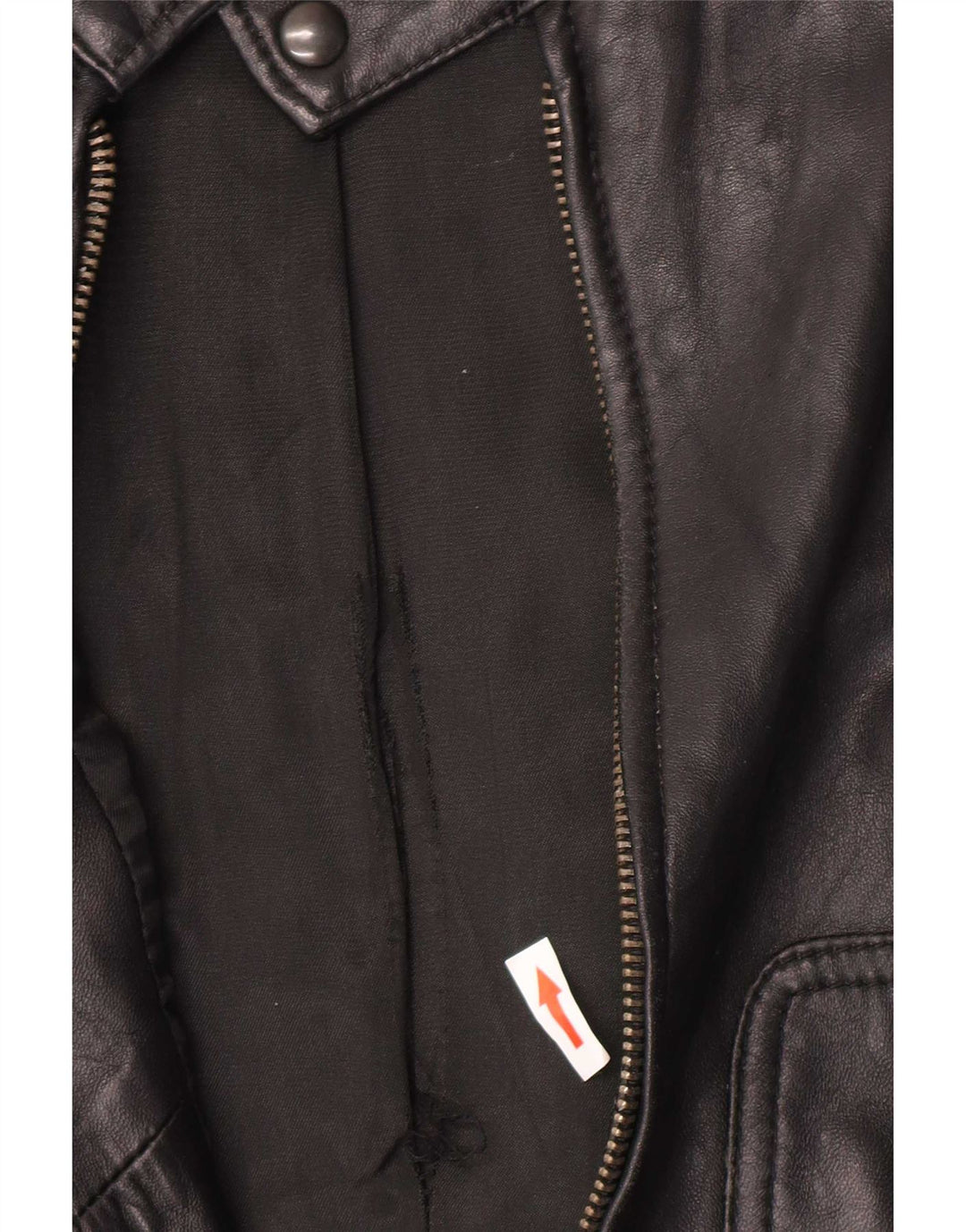 Zen Veste en cuir pour homme EU 50 Cuir noir moyen