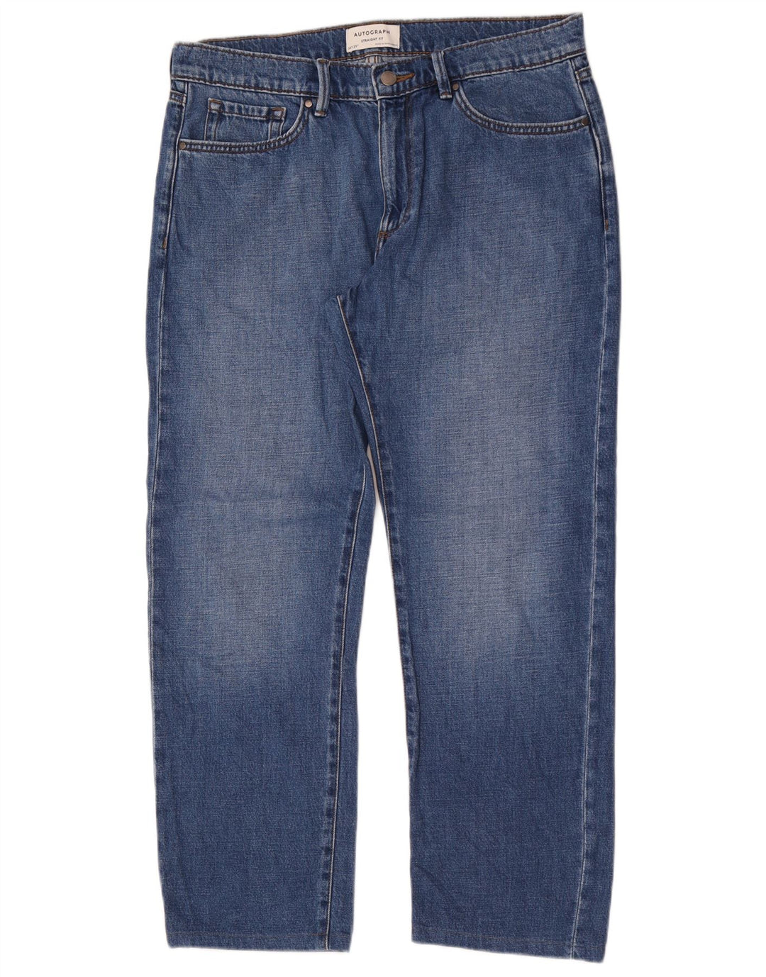 Marks & Spencer Jean droit autographe homme W34 L29 bleu coton