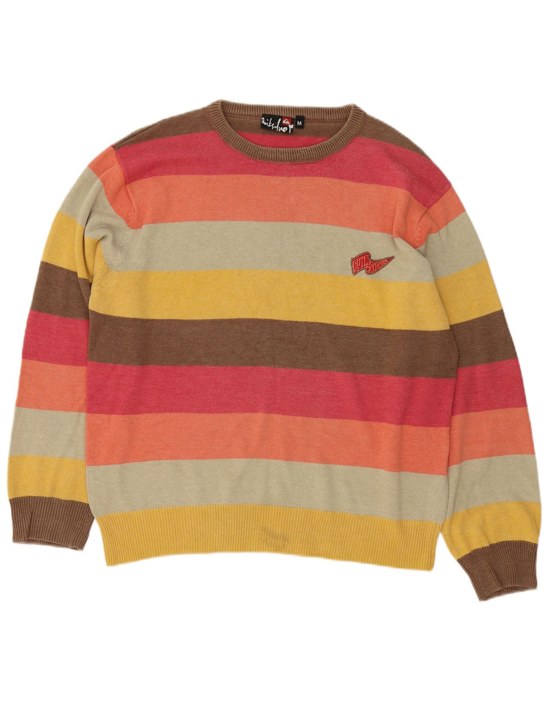 Quiksilver Pull Col Bateau Homme Rayé Multicolore Moyen