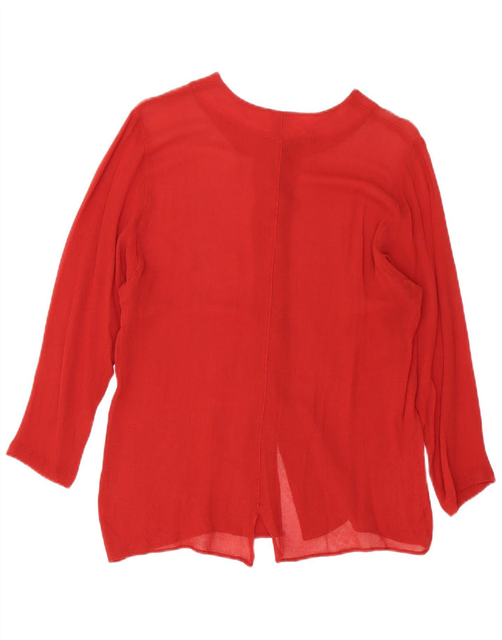 Benetton Femme Chemisier IT 44 Viscose Bordeaux Moyen