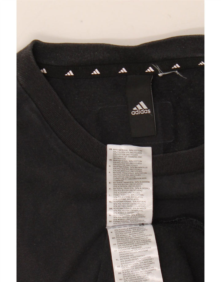 Adidas T-shirt graphique pour homme en coton noir moyen