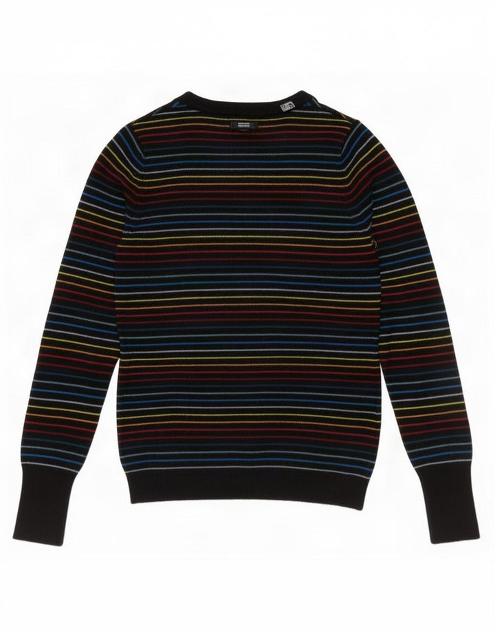Lacoste Pull col V femme taille 38 moyen rayé multicolore