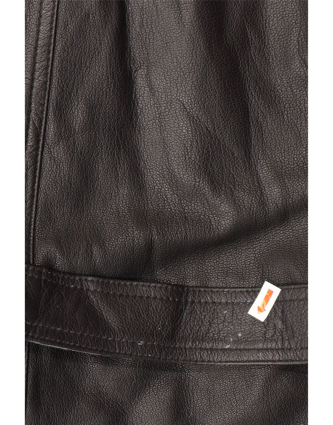 VINTAGE Manteau en Cuir Homme IT 52 XL Cuir Noir