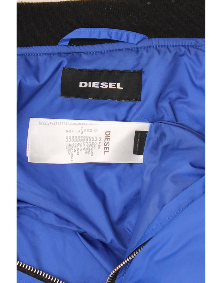 Diesel Veste Bomber Graphique Garçon 11-12 ans Bleu Colorblock Nylon