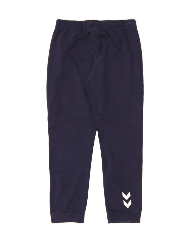 HUMMEL Mens Tracksuit Trousers Joggers Medium  Navy Blue Cotton Vintage Hummel and Second-Hand Hummel from Messina Hembry 
