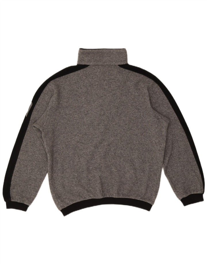 Bogner Pull Graphique à Col Zippé pour Homme en Laine Colorblock Gris Large