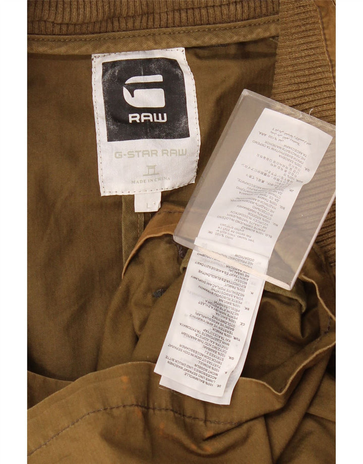 G-STAR Veste utilitaire pour homme UK 40 Large Kaki Coton