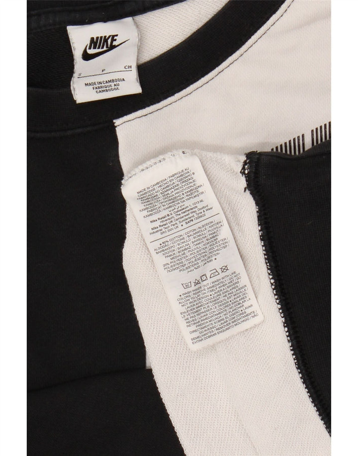 Nike Sweat-shirt graphique pour femme UK 10 Small Noir Colourblock