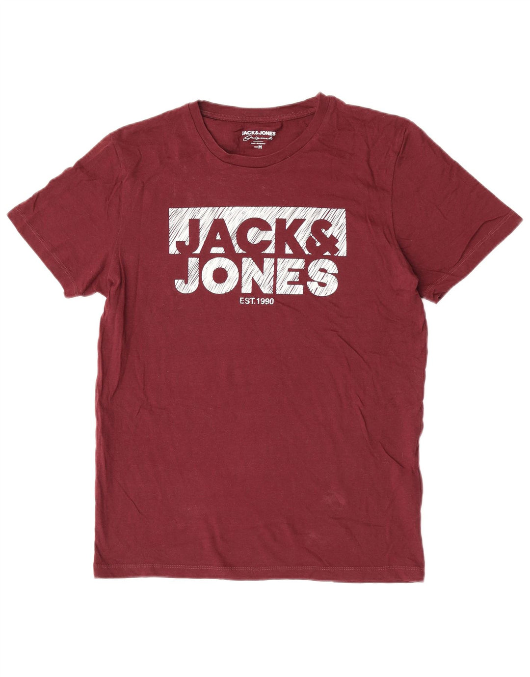 Jack & Jones T-Shirt Graphique Homme Marron Moyen Coton
