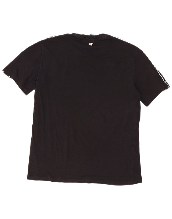 Champion T-shirt graphique à manches courtes pour femme UK 14 Noir moyen