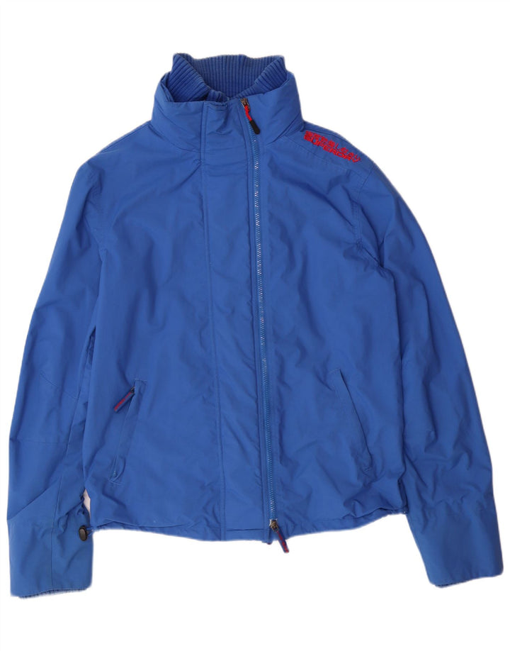 SUPERDRY Veste coupe-vent pour hommes UK 40 Large Bleu Nylon