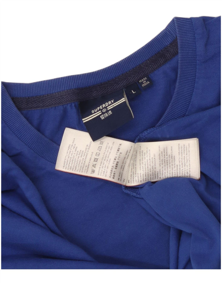 Superdry T-Shirt Homme Haut Large Bleu Coton