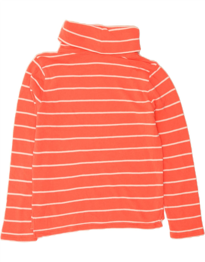 J. CREW Womens Roll Neck Sweatshirt Jumper UK 10 Small Orange Striped Vintage J. Crew and Second-Hand J. Crew from Messina Hembry 