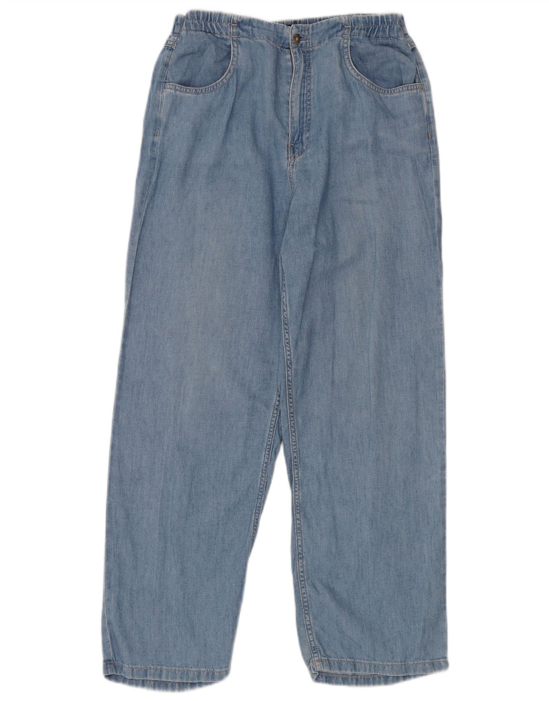 Massimo Dutti Jean ample taille haute pour femme W28 L28 Bleu