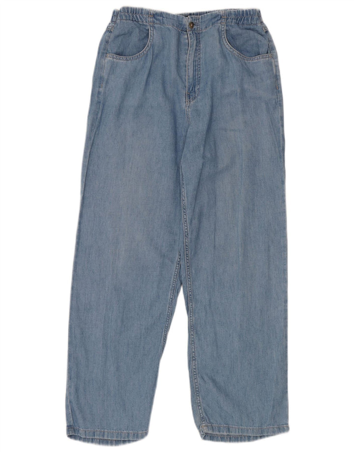 Massimo Dutti Jean ample taille haute pour femme W28 L28 Bleu