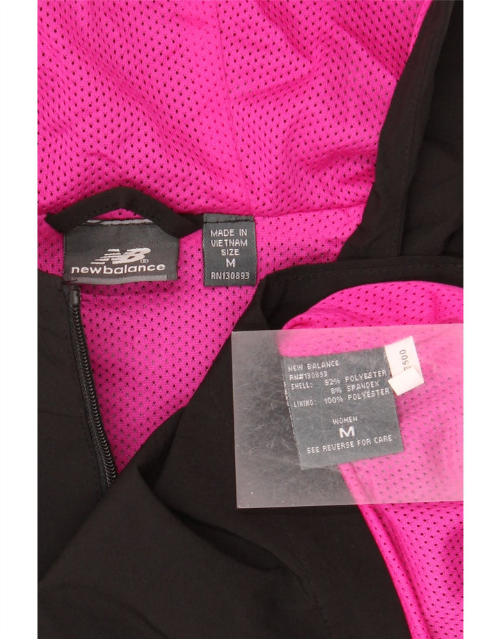 New Balance Imperméable à capuche pour femme UK 14 Medium Noir Polyester