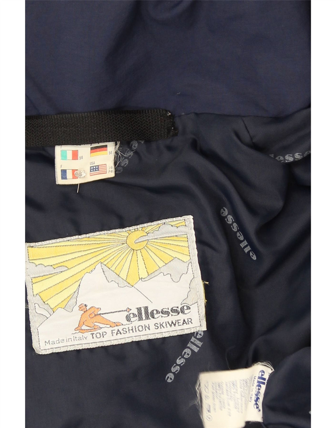 Ellesse Veste de ski à capuche pour homme IT 56 3XL Bleu marine Polyamide