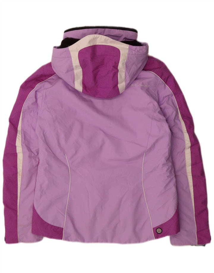 Colmar Veste de ski à capuche pour femme EU 44 Violet moyen Colourblock