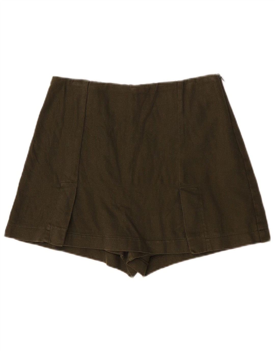 Zara Femme Hot Pants XS W24 Kaki Coton
