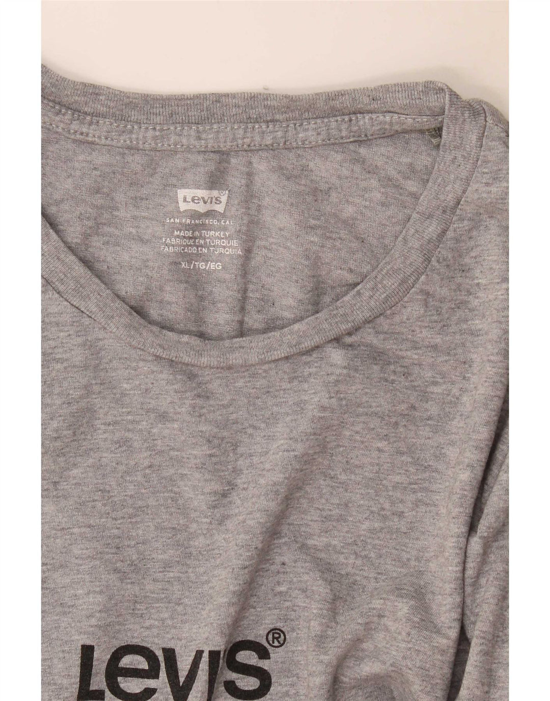 Levi's T-Shirt Graphique Top XL Homme Gris Moucheté