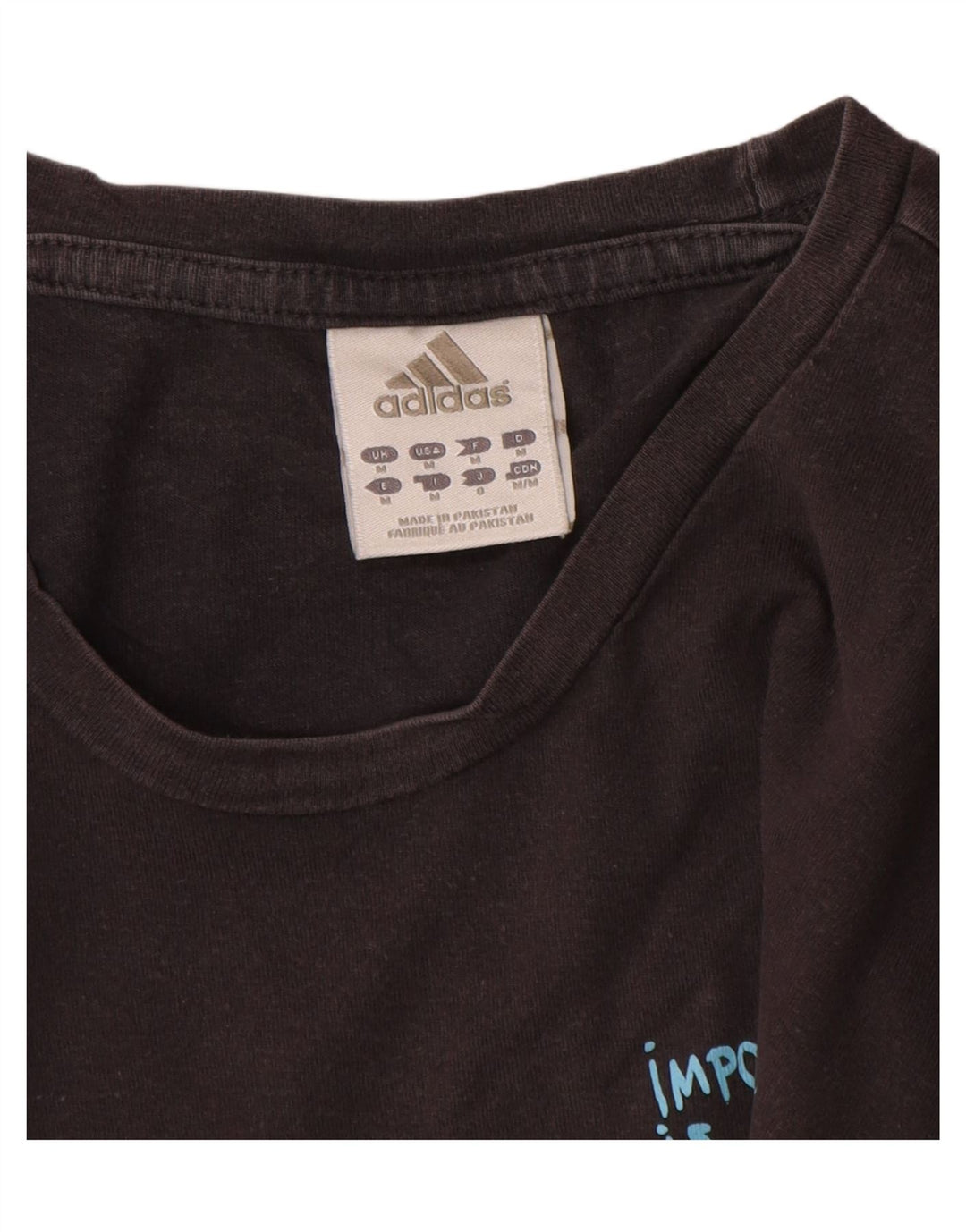 ADIDAS T-shirt graphique pour homme en coton noir moyen