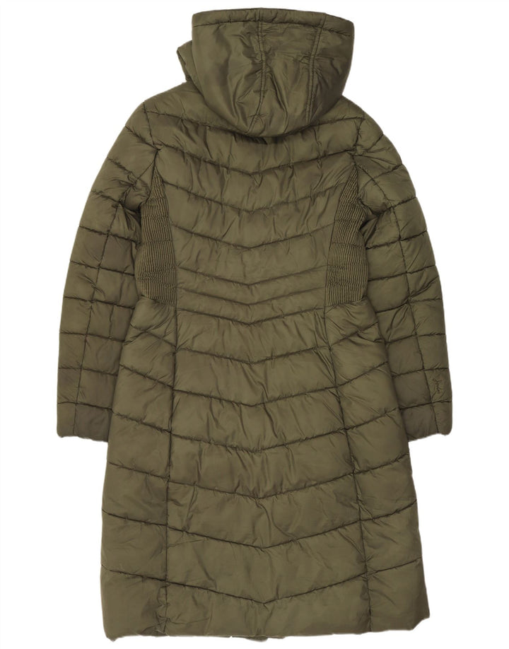 Joules Manteau rembourré à capuche pour femme UK 12 Medium Kaki Polyester