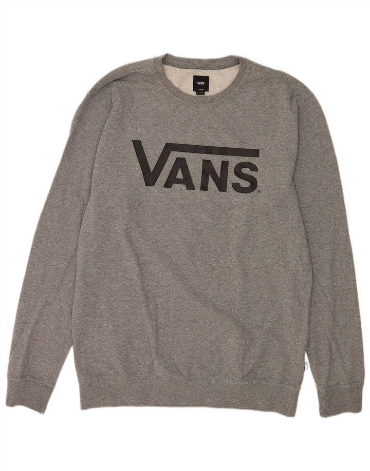Vans Homme Graphic Sweatshirt Jumper XL Gris Moucheté Coton