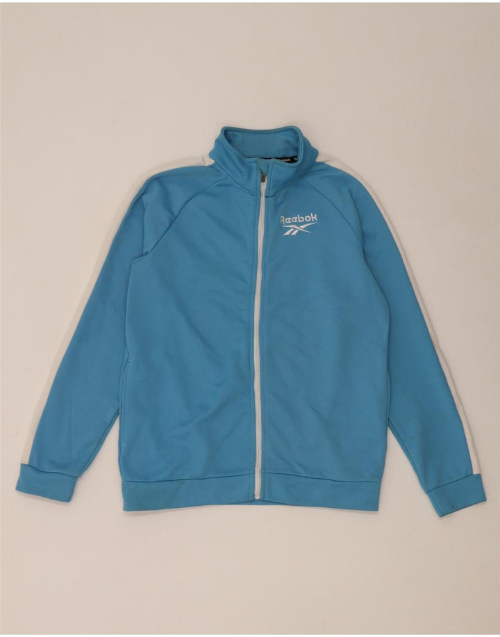 Reebok Veste de Survêtement Garçon 15-16 ans Bleu Colorblock Polyester
