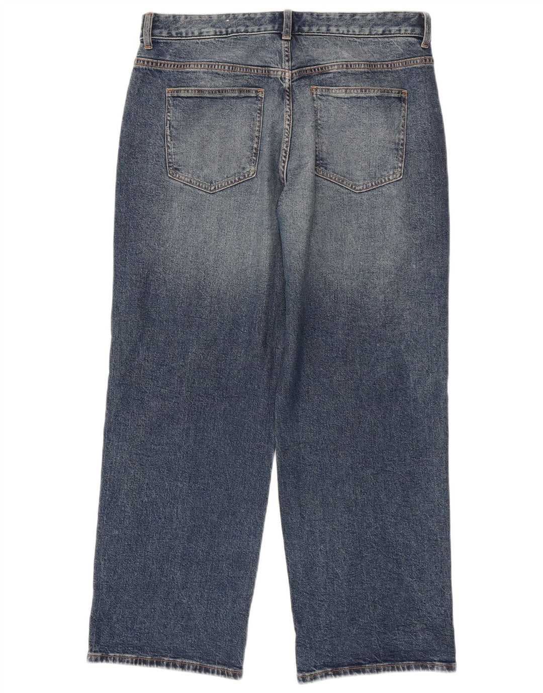 Zara Jean ample pour femme EU 40 Medium W30 L29 Bleu Coton