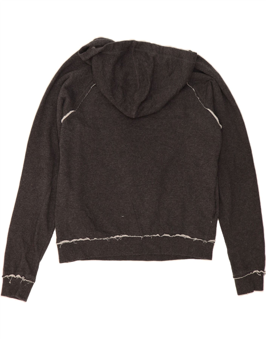 NFL TEAM APPAREL Womens Oversized Hoodie Jumper UK 10 Small Grey Vintage NFL TEAM APPAREL and Second-Hand NFL TEAM APPAREL from Messina Hembry 
