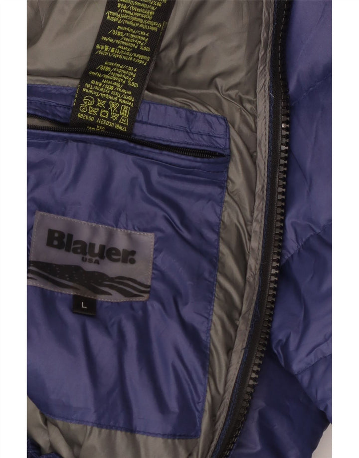 Blauer Veste matelassée à capuche pour homme UK 40 Large Bleu Marine Polyamide