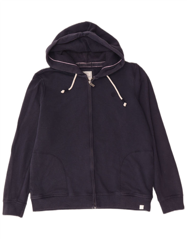 Fat Face Sweat à capuche zippé pour homme en coton bleu marine moyen