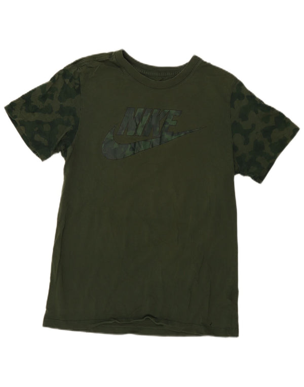 Nike Homme T-Shirt Graphique Haut Petit Vert Camouflage