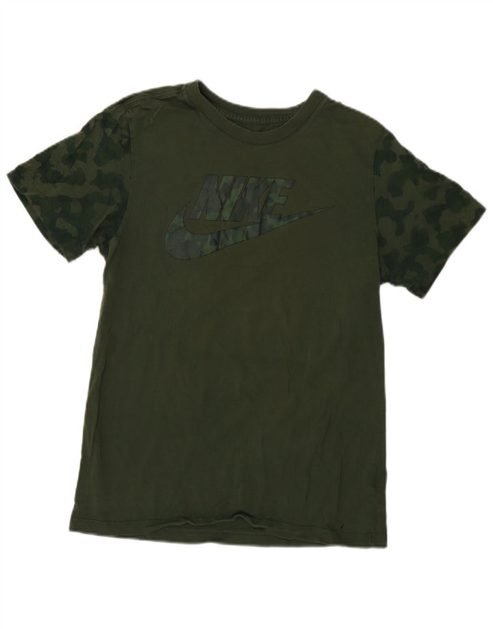 Nike Homme T-Shirt Graphique Haut Petit Vert Camouflage