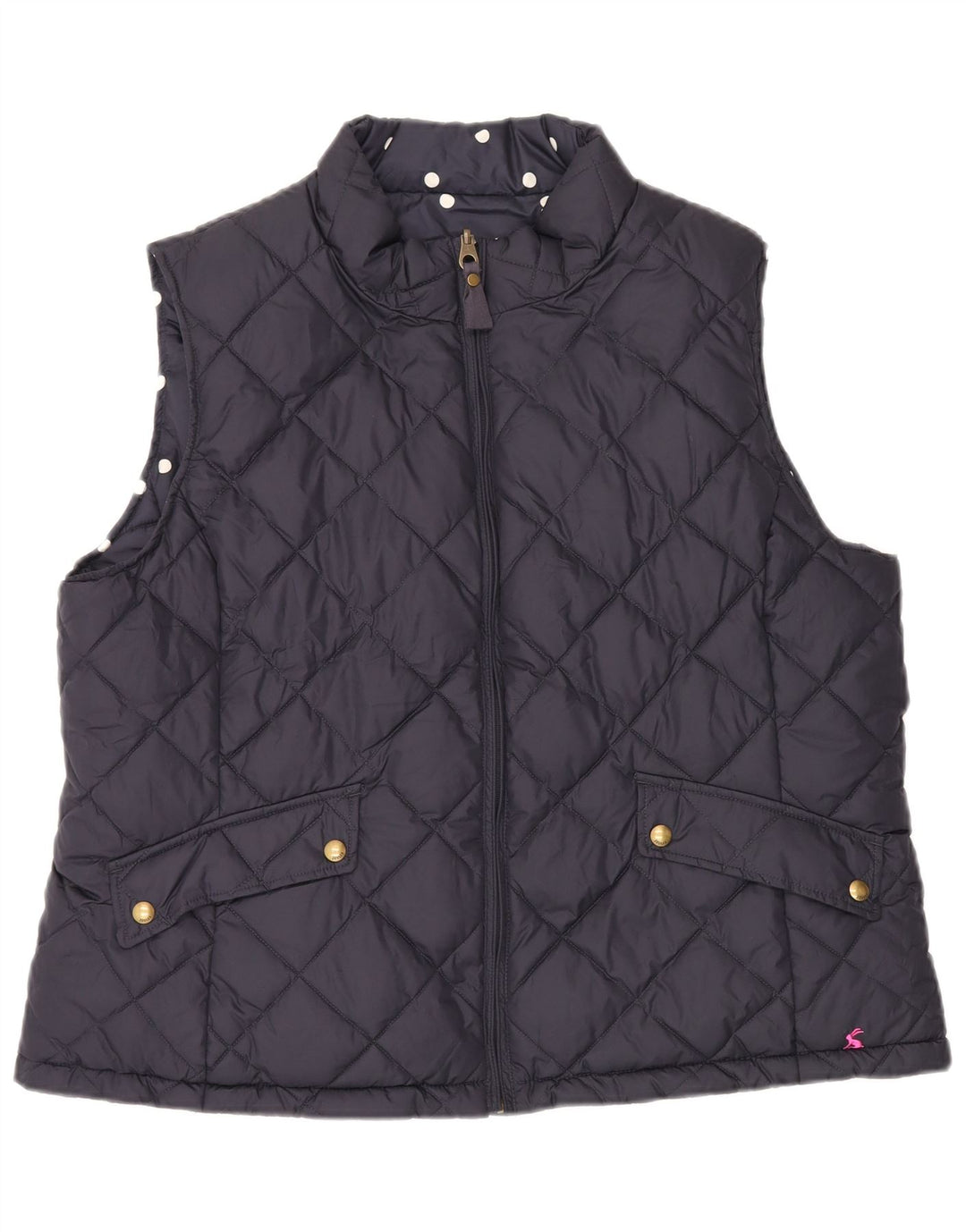 Joules Gilet matelassé réversible pour femme UK 20 2XL Bleu marine Polyester