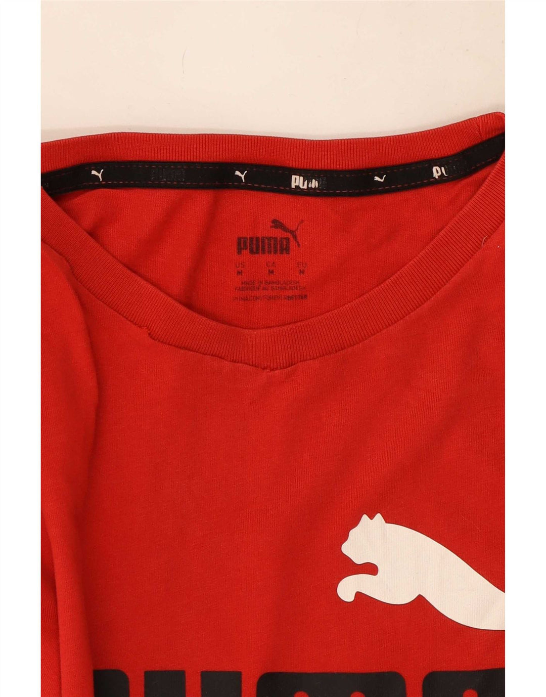 Puma T-Shirt Graphic Homme Rouge Moyen Coton