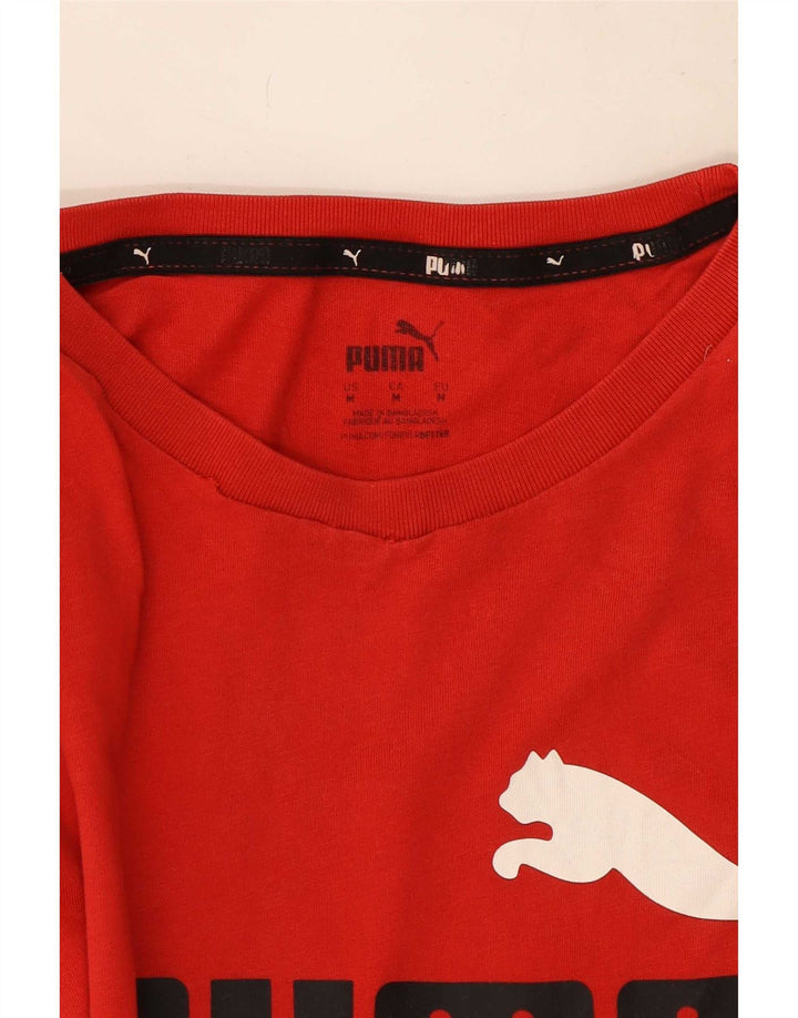 Puma T-Shirt Graphic Homme Rouge Moyen Coton