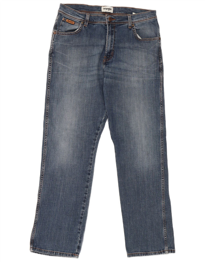 Wrangler Jean droit homme W34 L32 bleu coton
