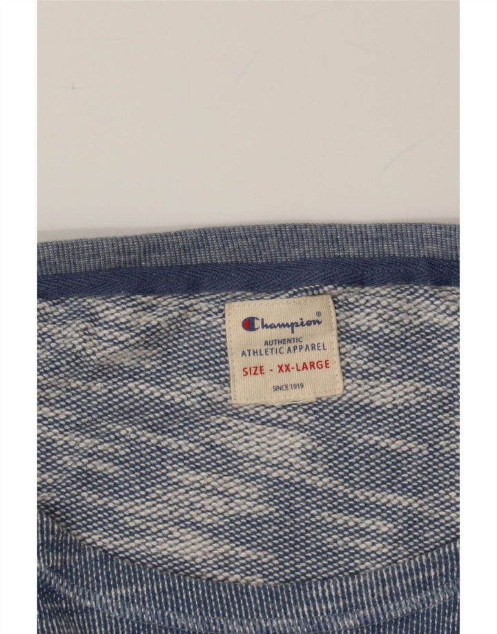 CHAMPION Womens Sweatshirt Jumper UK 20 2XL Blue Flecked Vintage Champion and Second-Hand Champion from Messina Hembry 