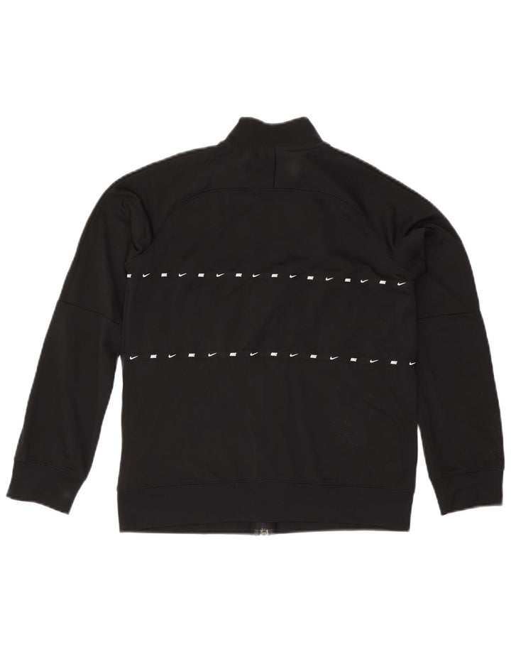 NIKE Boys Dri Fit Graphic Tracksuit Top Jacket 12-13 Years Large Black Vintage Nike and Second-Hand Nike from Messina Hembry 