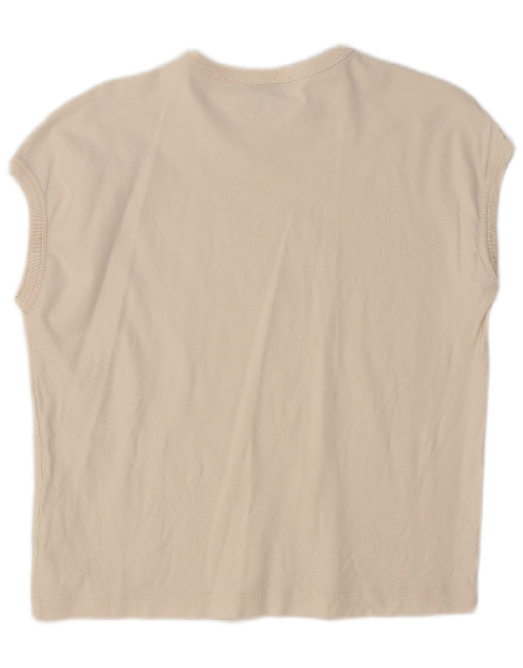 Massimo Dutti T-Shirt Femme UK 14 Beige Moyen