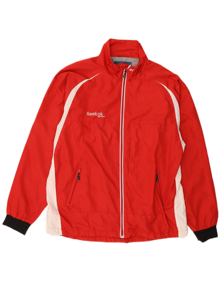Reebok Veste de Pluie Homme UK 42 XL Rouge Colorblock Polyester
