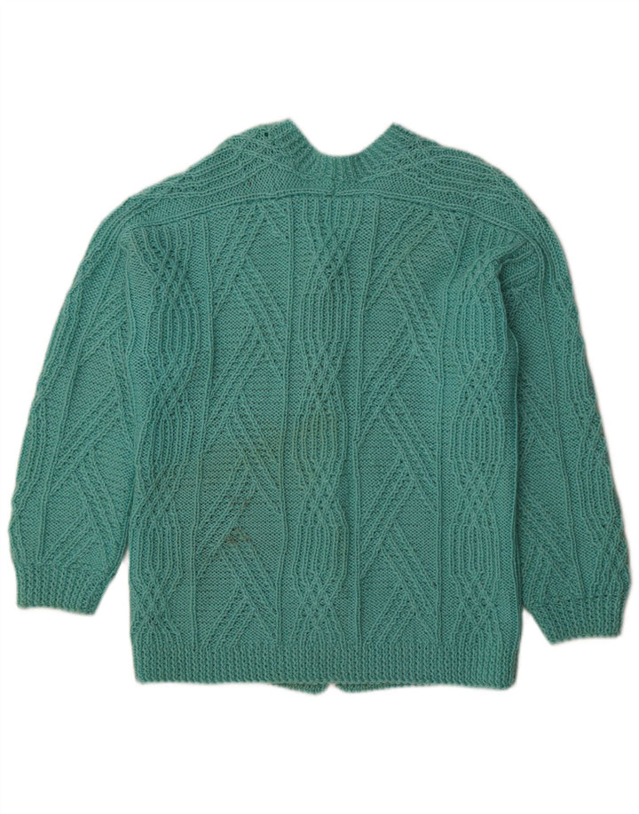 VINTAGE Womens Cardigan Sweater UK 14 Large Turquoise