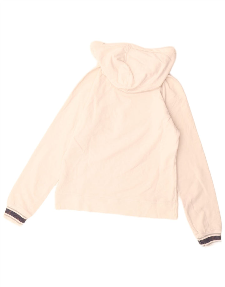 CONVERSE Pull à capuche graphique pour femme UK 12 en coton blanc moyen