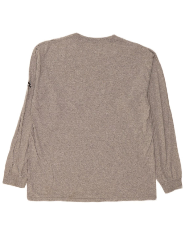 Adidas Atlanta Falcons Graphic Top à manches longues en coton gris pour homme