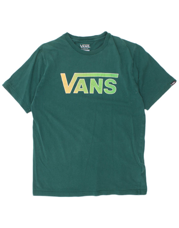 Vans T-shirt graphique coupe classique pour garçon 12-13 ans, grand vert en coton