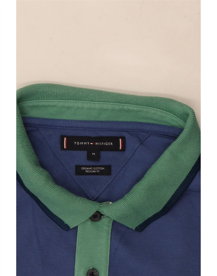TOMMY HILFIGER Polo Regular Fit Homme Bleu Moyen Coton