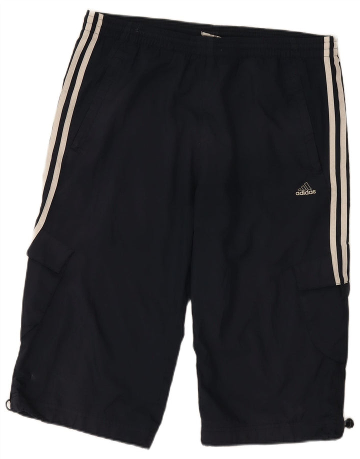 Adidas Short de sport cargo pour homme Petit bleu marine